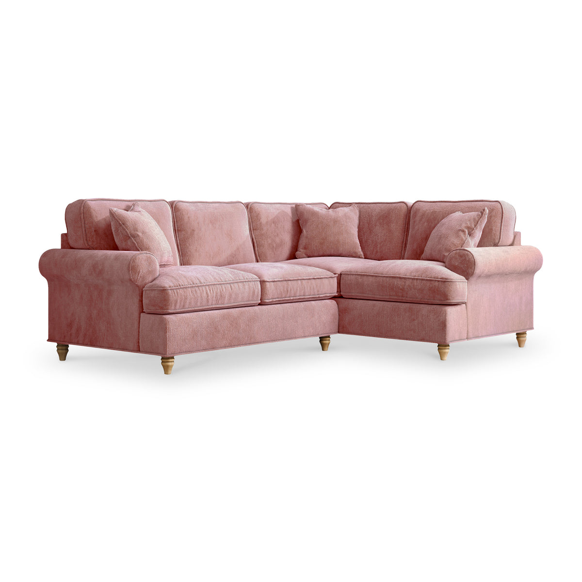 Alfie Blush Pink  Corner Sofa from Roseland Furniture