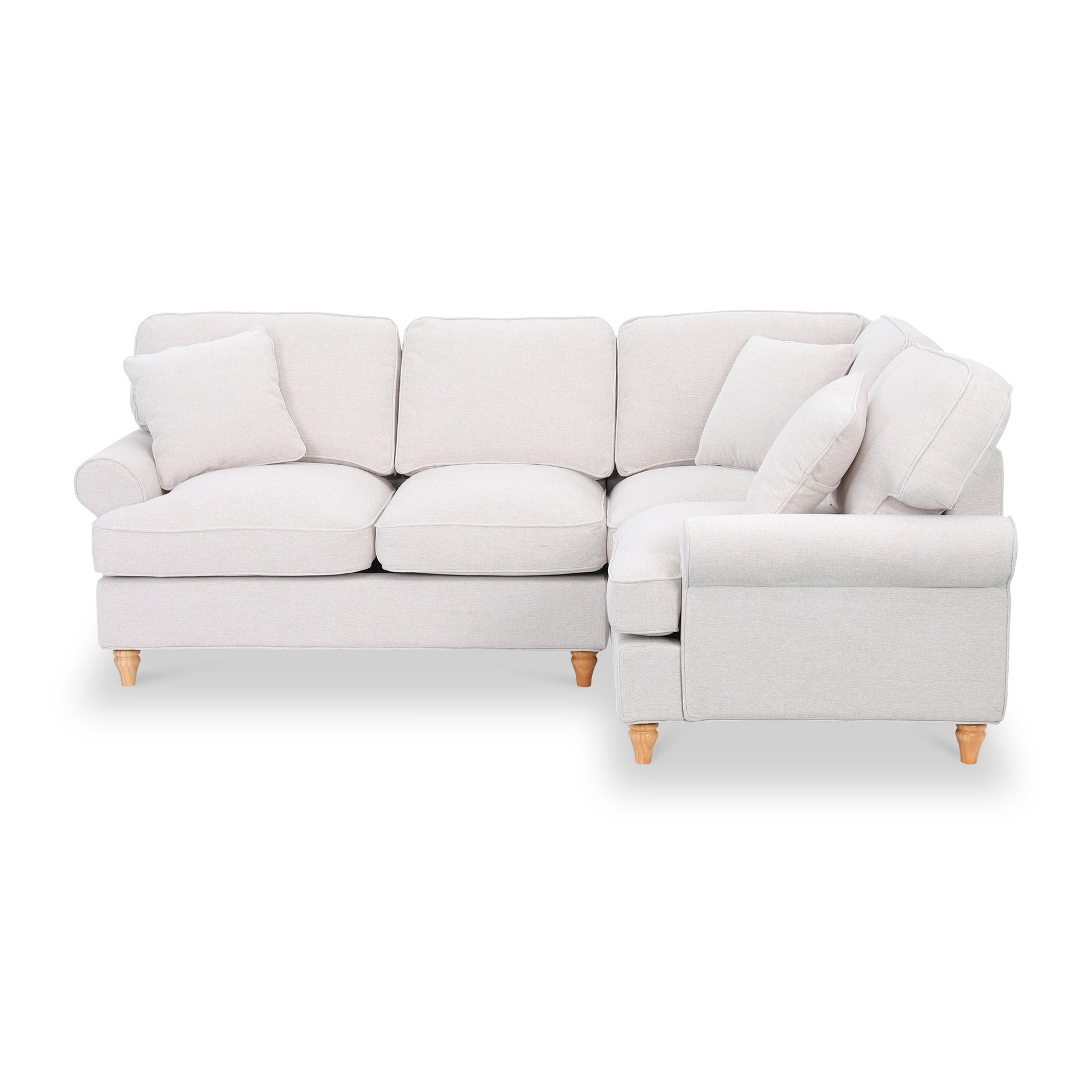 Alfie Woven Cream Right Hand Corner Sofa from Roseland Furniture