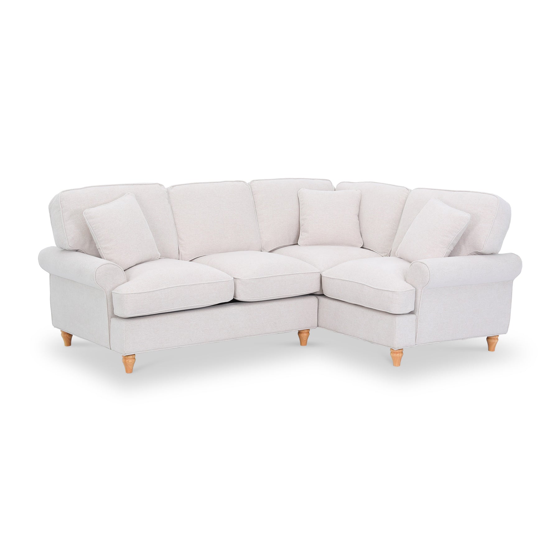 Alfie Woven Cream Right Hand Corner Sofa from Roseland Furniture