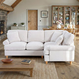 Alfie Woven Cream Right Hand Corner Sofa for living room from Roseland Furniture