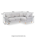 Alfie Woven Chaise Sofa dimensions