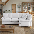 Alfie Woven Light Grey Right Hand Corner Sofa for living room from Roseland Furniture