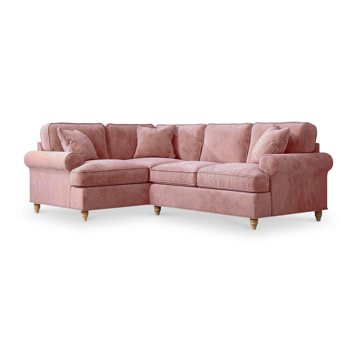 Alfie Blush Pink  Corner Sofa from Roseland Furniture