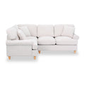 Alfie Woven Cream Left Hand Corner Sofa from Roseland Furniture