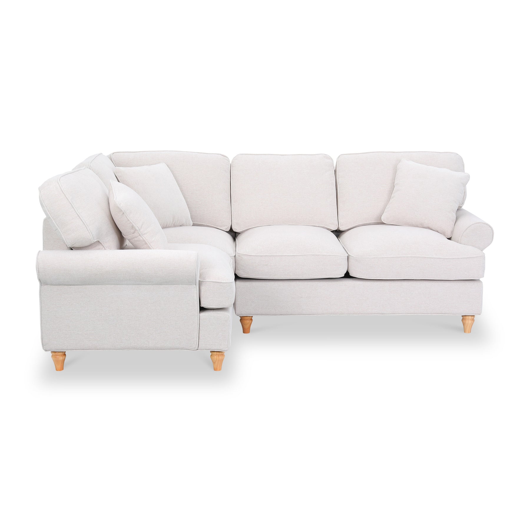 Alfie Woven Cream Left Hand Corner Sofa from Roseland Furniture