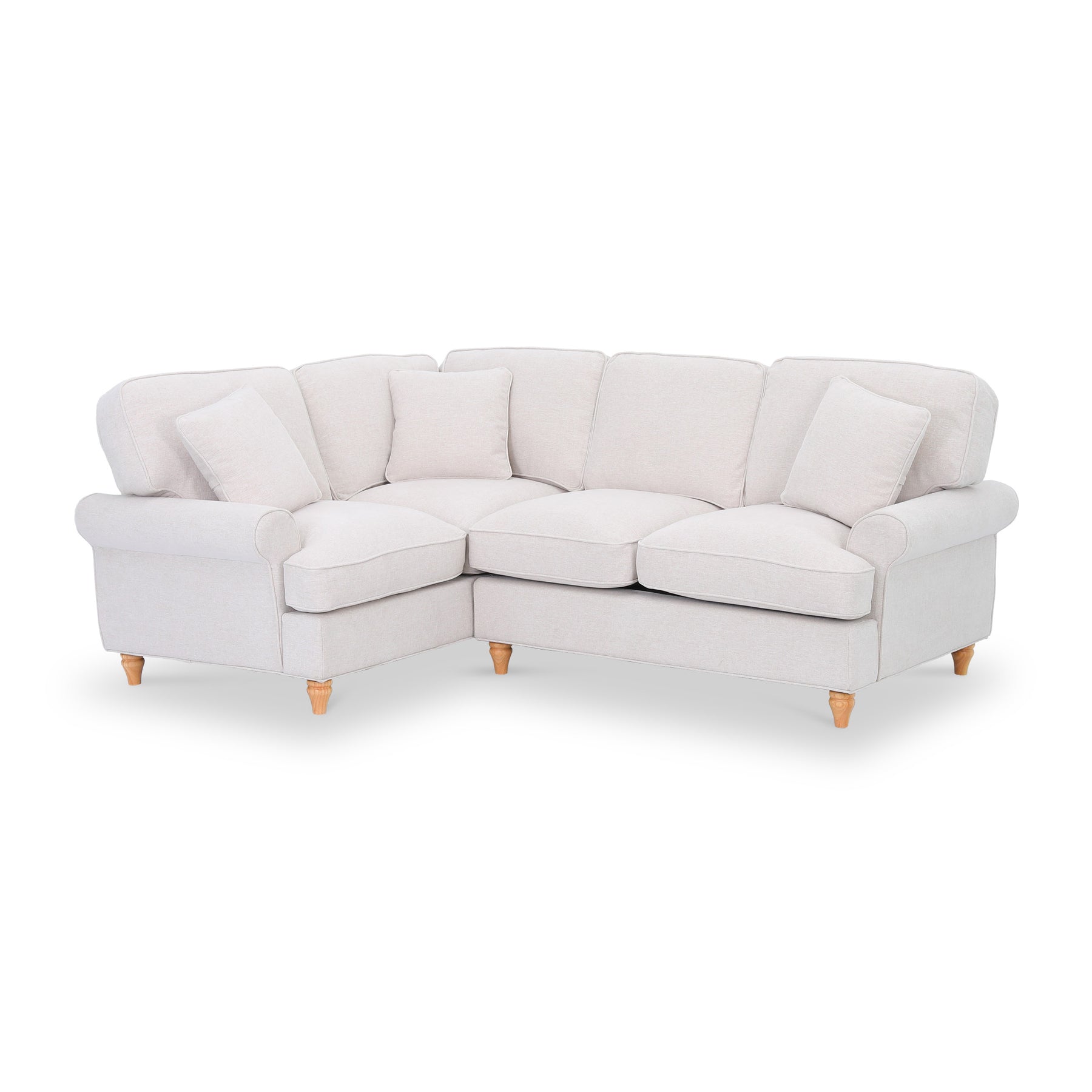 Alfie Woven Cream Left Hand Corner Sofa from Roseland Furniture