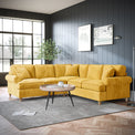 Alfie Gold Large Corner Sofa from Roseland Furniture