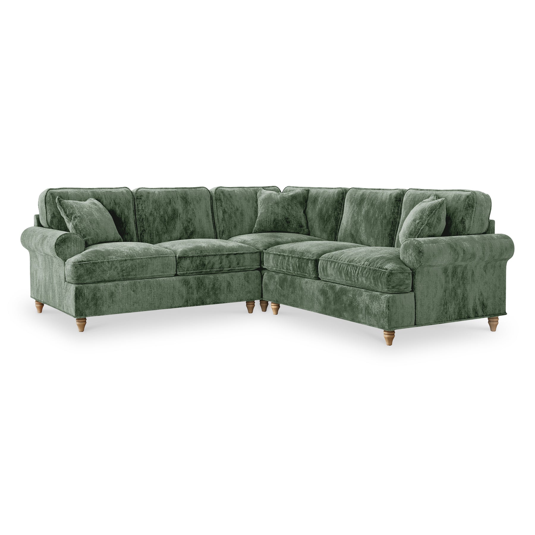 Alfie Moss Green Large Corner Sofa from Roseland Furniture