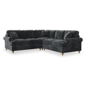 Alfie Charcoal Large Corner Sofa from Roseland Furniture
