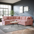 Alfie Blush Pink Large Corner Sofa from Roseland Furniture
