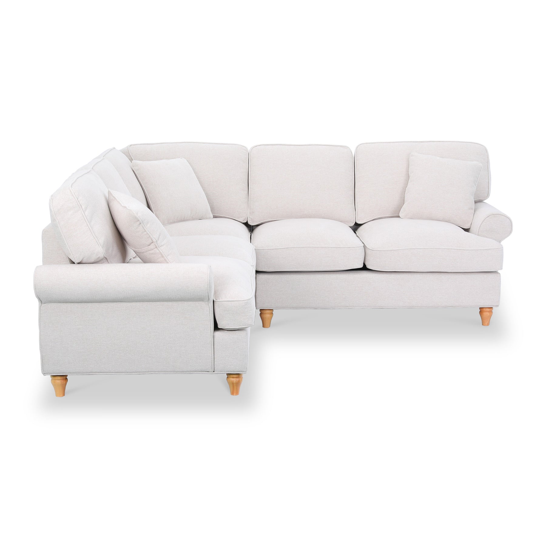 Alfie Woven Cream Large Corner Sofa from Roseland Furniture