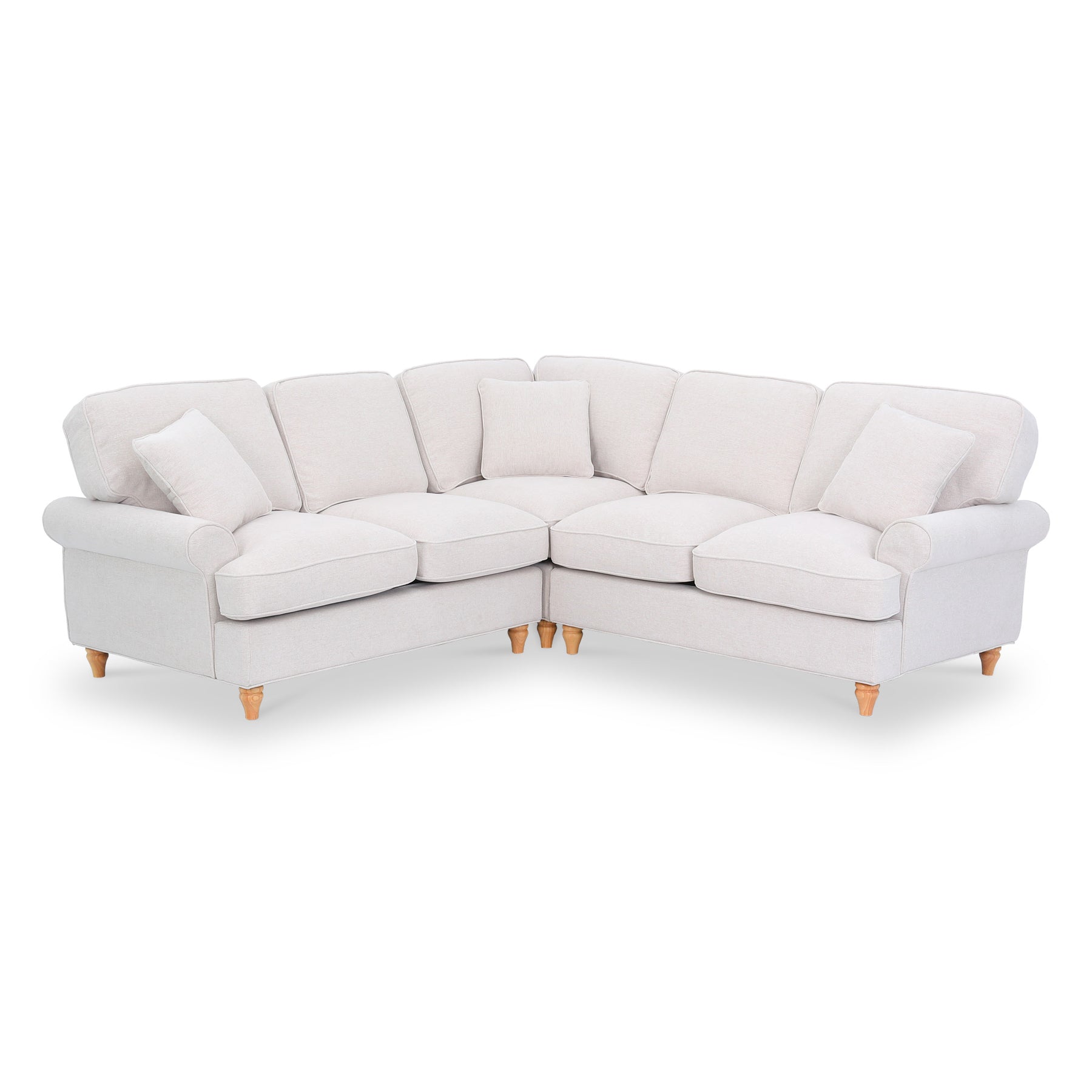 Alfie Woven Cream Large Corner Sofa from Roseland Furniture
