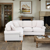Alfie Woven Cream Large Corner Sofa for living room from Roseland Furniture
