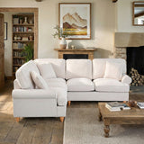 Alfie Woven Cream Large Corner Sofa for living room from Roseland Furniture