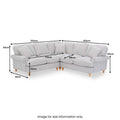 Alfie Woven Large Corner Sofa dimensions