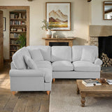 Alfie Woven Light Grey Large Corner Sofa for living room from Roseland Furniture