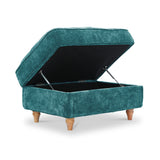 Alfie XL Footstool Emerald from Roseland Furniture