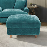 Alfie XL Footstool Emerald from Roseland Furniture