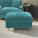Alfie XL Footstool Emerald from Roseland Furniture