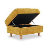 Alfie XL Footstool Gold from Roseland Furniture