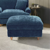Alfie XL Footstool Navy from Roseland Furniture