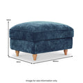Alfie XL Footstool in Navy from Roseland Furniture