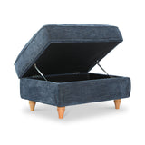 Alfie XL Footstool Navy from Roseland Furniture