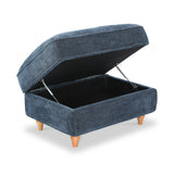 Alfie XL Footstool Navy from Roseland Furniture