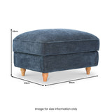 Alfie XL Footstool Navy from Roseland Furniture