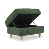 Alfie XL Footstool Moss Green from Roseland Furniture