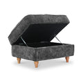 Alfie XL Footstool Charcoal from Roseland Furniture