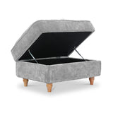 Alfie XL Footstool Ice from Roseland Furniture