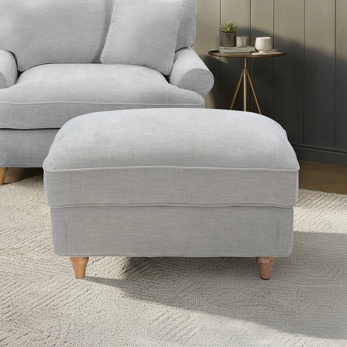 Alfie XL Footstool Ice from Roseland Furniture