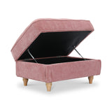 Alfie XL Footstool Blush from Roseland Furniture