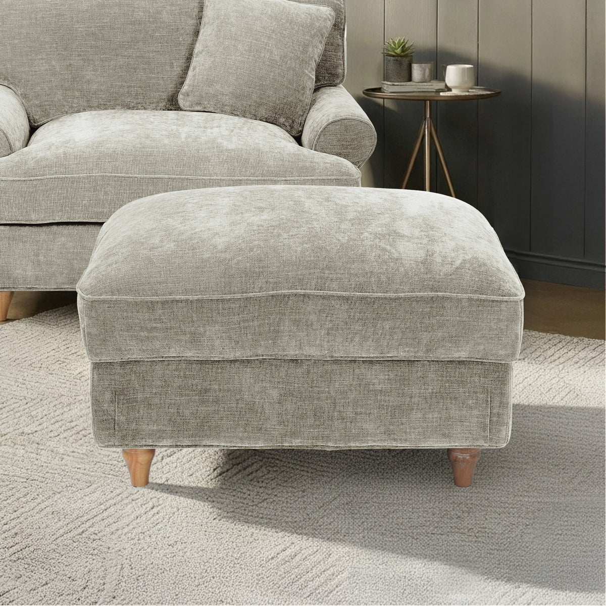 Alfie XL Footstool Mink from Roseland Furniture