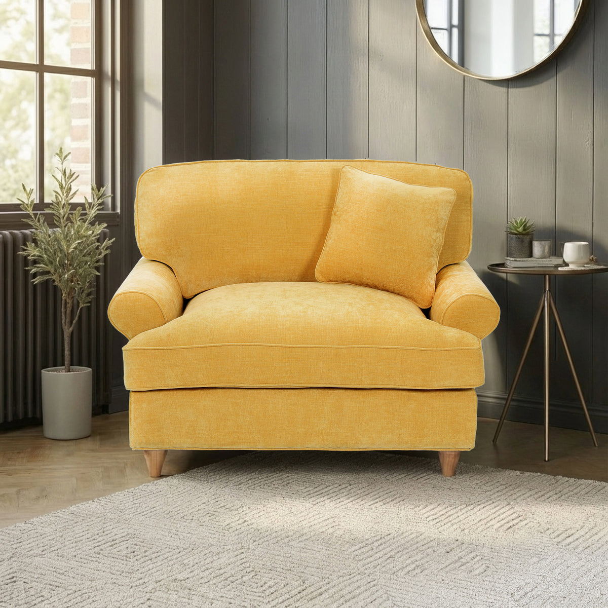 Alfie Snuggle Chair Gold from Roseland Furniture