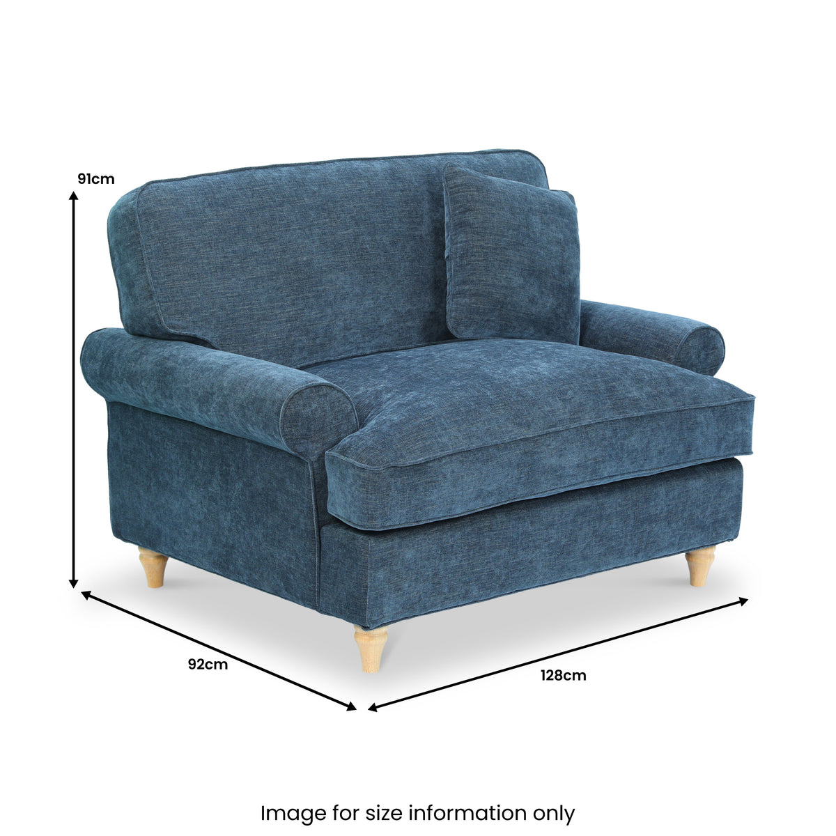 Alfie Snuggle Chair Navy from Roseland Furniture