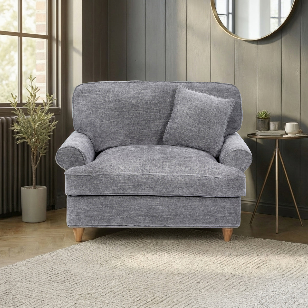 Alfie Snuggle Chair Charcoal from Roseland Furniture