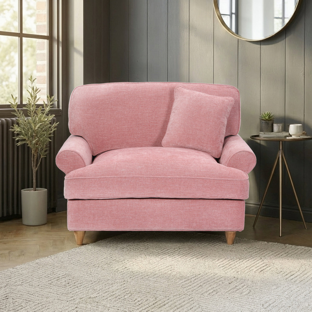 Alfie Snuggle Chair Blush from Roseland Furniture