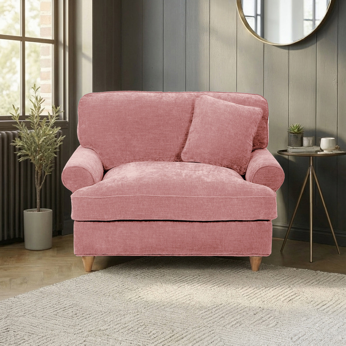 Alfie Snuggle Chair Blush from Roseland Furniture