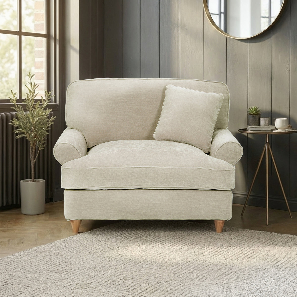 Alfie Snuggle Chair Mink from Roseland Furniture