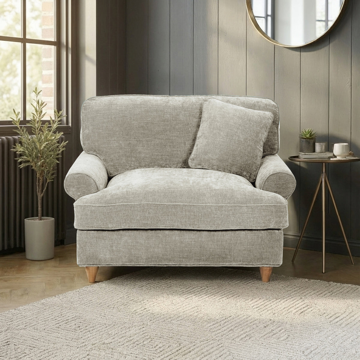 Alfie Snuggle Chair Mink from Roseland Furniture