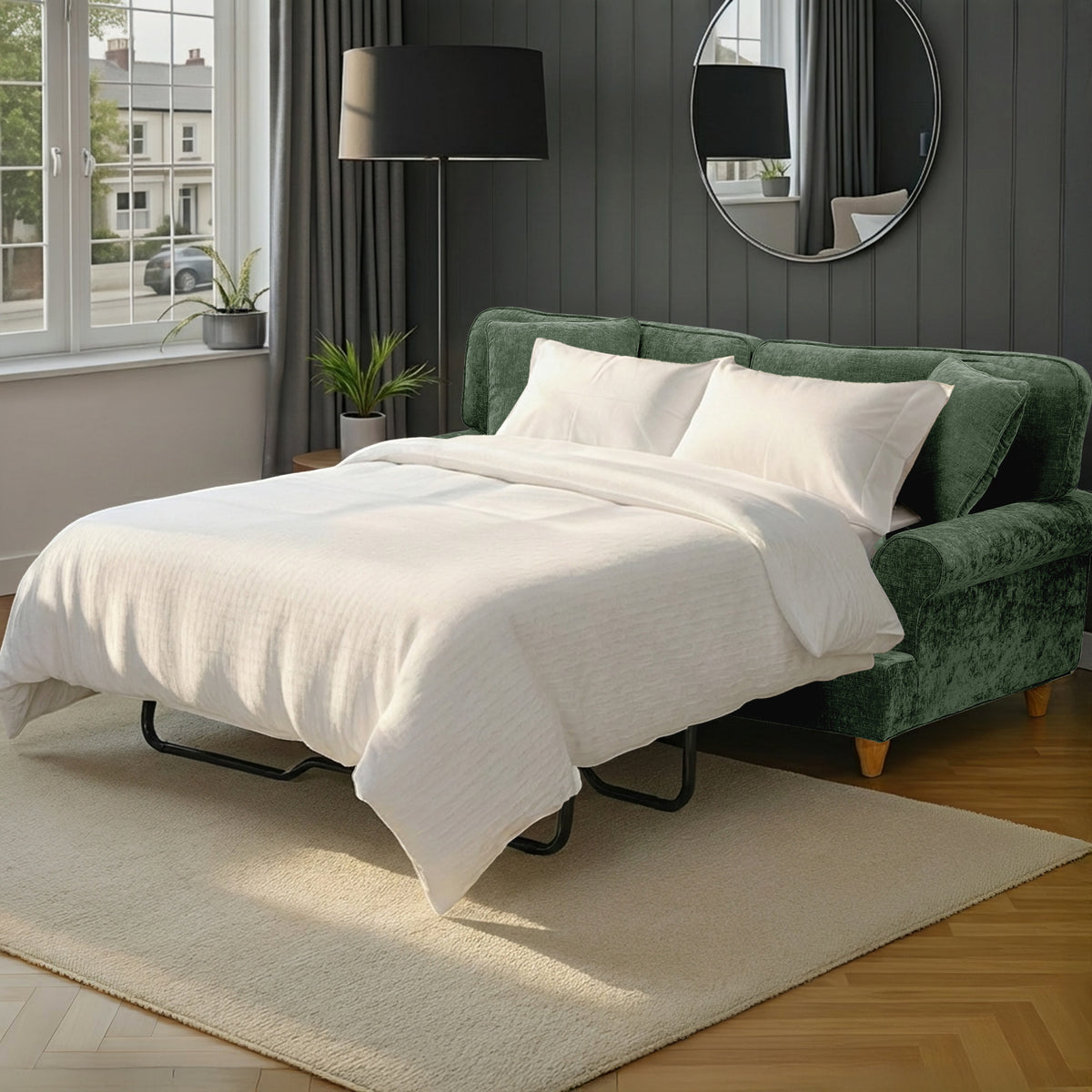 Alfie Moss Green Sofa bed from Roseland Furniture