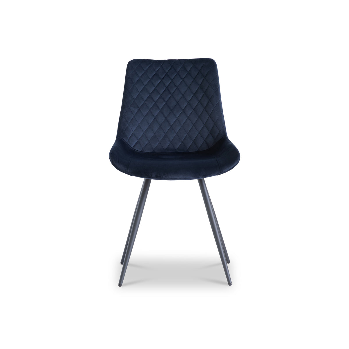 Xavi Blue Velvet Quilted Back Dining Chair