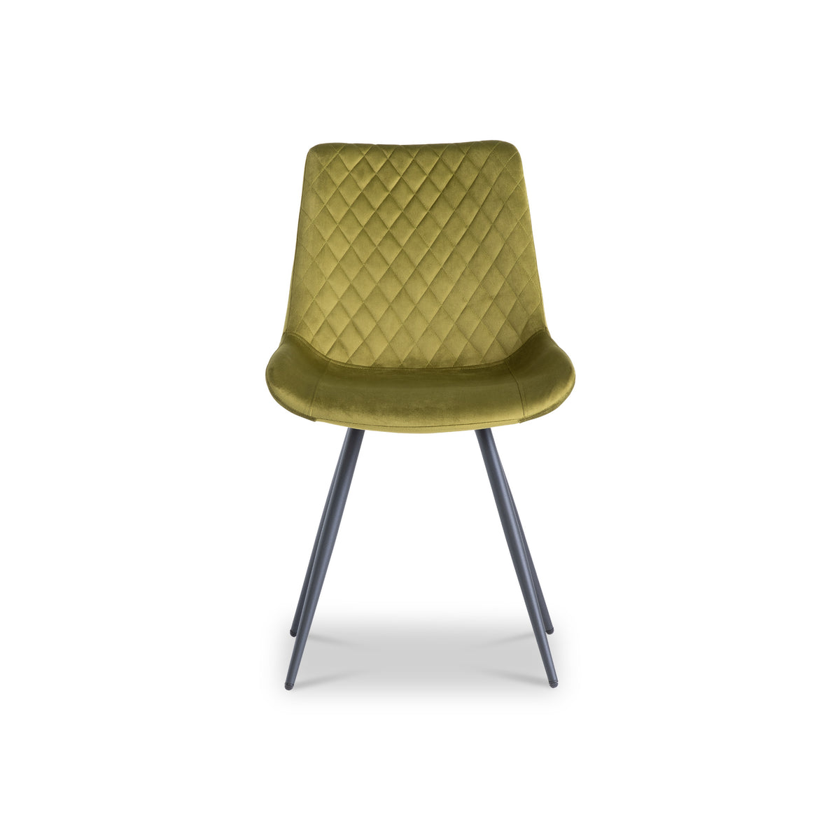 Xavi Olive Velvet Quilted Back Dining Chair
