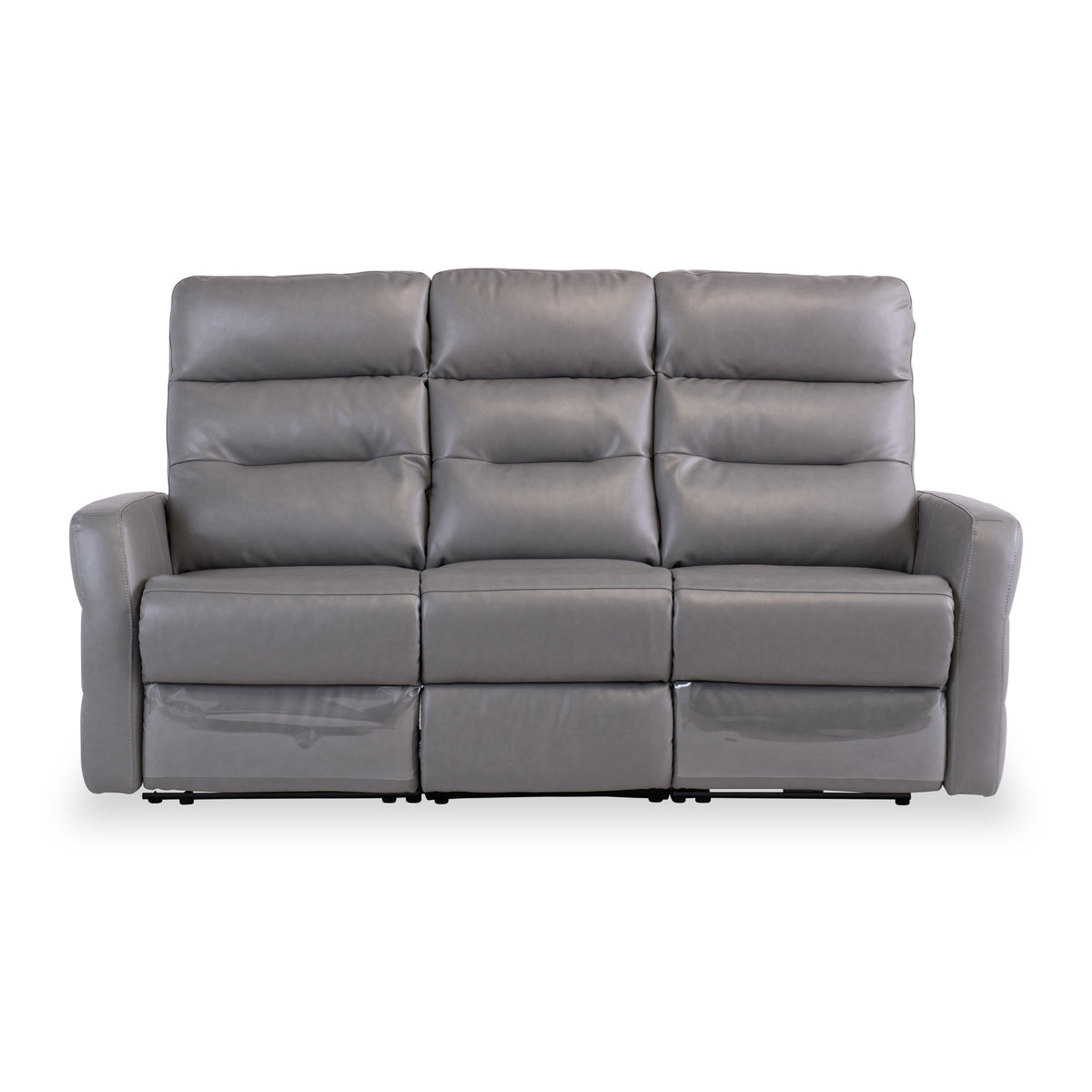 Harlem Grey Leather Electric Reclining 3 Seater Sofa from Roseland Furniture
