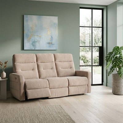 Dalton Fabric Power Reclining 3 Seater Sofa