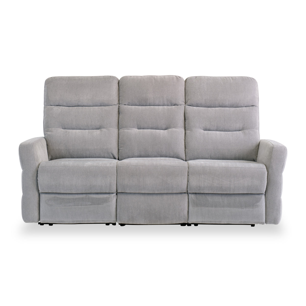 Dalton Silver Grey Fabric Electric Reclining 3 Seater Sofa from Roseland Furniture