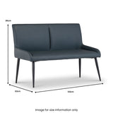 Rolf-Faux-Leather-Curved-Dining-Bench from Roseland Furniture
