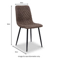 Elmont 120cm Dining Table ChairDims from Roseland Furniture
